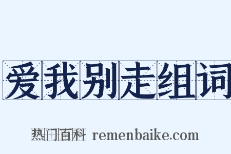 爱我别走组词是什么意思的图片